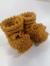 La Bebe™ Lambswool Hand Made Booties Art.44004  Dabīgas vilnas adītas bērnu zeķītes/ zābaciņi