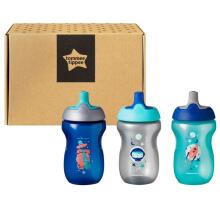 Tommee Tippee Sports Art.447163 Komplekts sporta krūzīte ar salmiņu, 300 ml.12 men+,3 gab