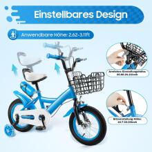 Kids Bike Wheels Collas 12' Blue Art.46663 Bērnu divritenis (velosipēds) ar palīgriteņiem