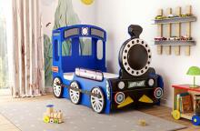 Plastiko Lokomotive Art.46819 Ergonomiska bērnu gulta - Mašīna ar  matraci 190x90 cm