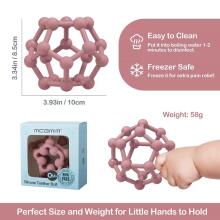 Baby Silicone Teether Sensory Grab Art.47009   Silikona zobu graužamrotaļlieta zīdaiņiem – sensorā bumba zobu graušanai, 8,5 x 10 cm