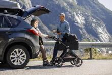 Emmaljunga Sento Max Outdoor Art.47477 Black Stroller with cradle
