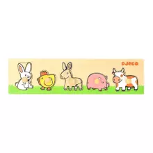 DJECO Wooden Puzzles Развивающий пазл Farm'n'co DJ01116