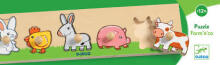 DJECO Wooden Puzzles Развивающий пазл Farm'n'co DJ01116