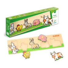 DJECO Wooden Puzzles Развивающий пазл Farm'n'co DJ01116