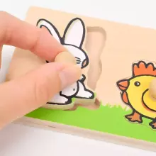 DJECO Wooden Puzzles Развивающий пазл Farm'n'co DJ01116