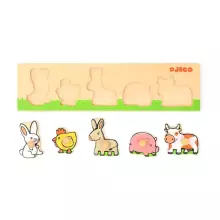 DJECO Wooden Puzzles Развивающий пазл Farm'n'co DJ01116