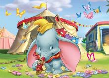 Disney Dumbo 2 vienā puzle un krāsošanas komplekts 24 detaļas 3+