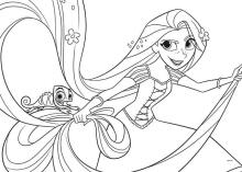 Lisciani Giochi Rapunzel Art.65301 Divpusēja puzle-krāsojamā grāmata