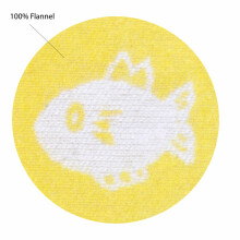 UR Kids Blanket Cotton  Art.47967 Fish Yellow Šviesiai mėlyna antklodė / antklodė vaikams 75x100cm,
