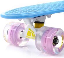 Meteor® Penny Board Art.22608 Flower white  Детская роликовая доска (Скейтборд)