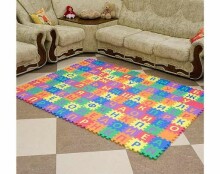 BebeBee Puzle Art.TG364130 Bērnu daudzfunkcionālais grīdas paklājs puzle burti no 10 elementiem