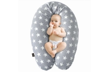 La Bebe™ Rich Cotton Nursing Maternity Pillow Art.49550 Green&yellow circles, 34x104 cm