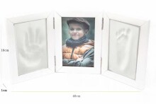 Art for baby Art.49835 Hand and Foot Print Brown Trīsdaļīgais rāmītis ar nospiedumiem