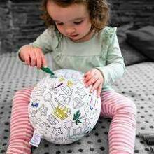 BubaBloon Art.040338 Colour Your Own Lateksa balons ar auduma pārvalku + 4 gab. flomasteri
