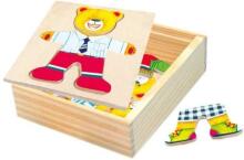 Bino Dress Up Art.BN88047  Деревянный пазл Мишка Вилли