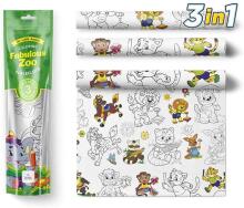 DA Coloring Tablecloth Fabulous Zoo Art.KDTC0002 Скатерть-раскраска -Сказочный зоопарк