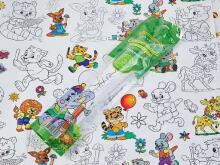 DA Coloring Tablecloth Fabulous Zoo Art.KDTC0002 Скатерть-раскраска -Сказочный зоопарк