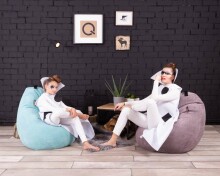 Qubo™ Comfort 120 Сloud Pop Art.51969 Augstas kvalitātes krēsls Bean Bag