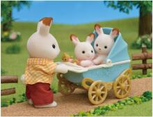 Sylvanian Chocolate Bunny Twins Stroller Set Art. 5432