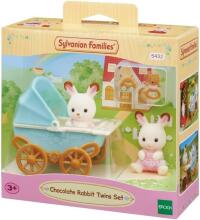 Sylvanian Chocolate Bunny Twins Stroller Set Art. 5432