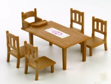 Sylvanian Families Art.2933 /4506  Обеденный стол с 5-ю стульями