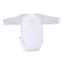 NordBaby Body  Art.53848 Grey  Bodijs ar garajām piedurknēm ar spiedpogām