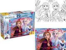 Lisciani Giochi Supermaxi Frozen Art.72286 Двухсторонний пазл-раскраска