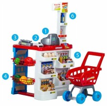 Eco Toys Supermarket Art.HC206441 Rotaļu veikals un iepirkumu ratiņi