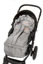 Sensillo Combi Romper Bag Art.8477 Graphite 2-daļīgs ratu guļammaiss ar aitas vilnas oderi
