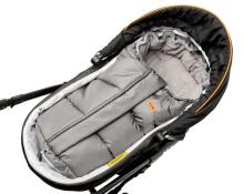Sensillo Combi Romper Bag Art.8477 Graphite 2-daļīgs ratu guļammaiss ar aitas vilnas oderi