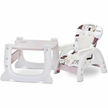 Caretero Table Homee Art.55519 Grey Barošanas krēsliņš+galdiņš transformeris