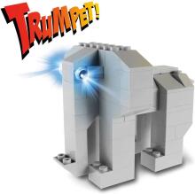Stax Light Hybrid Elephant Art.H11103 Konstruktors ar LED apgaismojumu,68gab