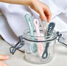 Beaba Spoon Art.913467   Силиконовая эргономическая ложечка от 4мес,4 шт