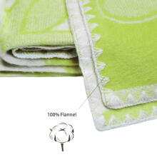 UR Kids Blanket Cotton Art.56951 Sheep Green Dabīgas kokvilnas pleds/sega bērniem 100x140cm