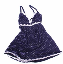La Bebe™ Nursing Cotton Art.57966 Blue/Milk Mama Ночная сорочка для беременных и кормящих