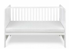 YappyKids Yappy Classic Art.58747 White transformējamā gultiņa ar matraci,140x70cm