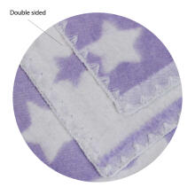 UR Kids Blanket Cotton Art.60142 Stars Violet Dabīgas kokvilnas pleds/sega bērniem 100x140cm