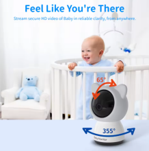 La bebe™ Accessories Wireles Baby Monitor Babyphone Art.60765 White Digitālais bērnu videomonitors