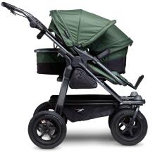 TFK Duo Mono Combi Art.T-D1-KA-355 Olive Высококачественная коляска-трансформер для двойняшек 2 в 1 (погодок)