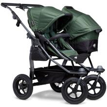 TFK Duo Mono Combi Art.T-D1-KA-355 Olive Высококачественная коляска-трансформер для двойняшек 2 в 1 (погодок)