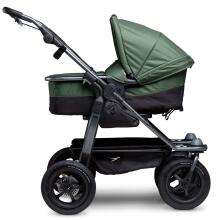 TFK Duo Mono Combi Art.T-D1-KA-355 Olive Высококачественная коляска-трансформер для двойняшек 2 в 1 (погодок)