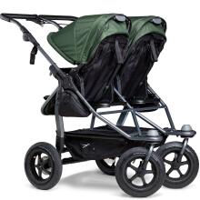 TFK Duo Mono Combi Art.T-D1-KA-355 Olive Высококачественная коляска-трансформер для двойняшек 2 в 1 (погодок)