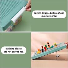 Storage Box for Lego Bricks Art.61632 Radoša uzglabāšanas kaste ar integrētu pamatplāksni,3 gab