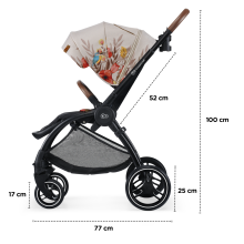 Kinderkraft Evolution Cocoon Art.632551 Bird Universālie rati 2 in1