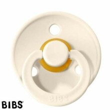 Bibs Colour Ivory/Blush Art.639062 Apaļš māneklītis(knupītis)no 100% naturāla kaučuka no 0-6 mēn. (2 gb.)