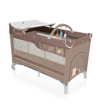 Baby Design DREAM OWLS 07/light grey  Ceļojumu Gulta