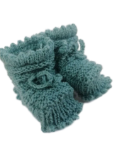 La Bebe™ Lambswool Hand Made Booties Art.65045 Натуральные пинетки/носочки для новорожденного из натуральной шерсти
