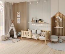 AJK Bobo Art.65532 Natural  Stylish youth bed with  mattress 160x80 cm