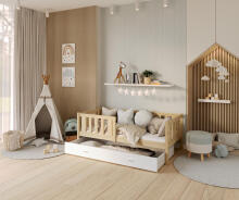 AJK Bobo Art.65558 Stylish youth bed with drawer and mattress 160x80 cm